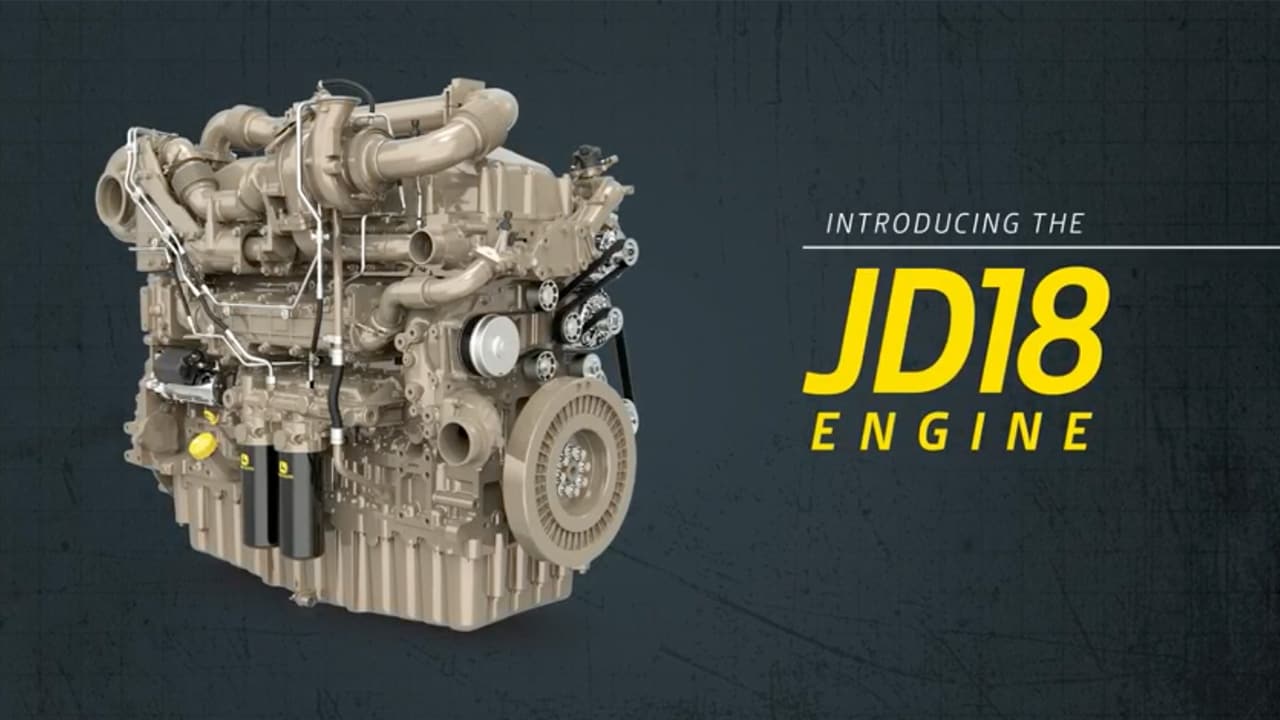 Avec John Deere, vous pouvez rationaliser l’efficacité de votre équipement grâce à la puissance accrue du moteur JD18 très puissant.