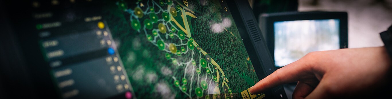 Forest machine pd display