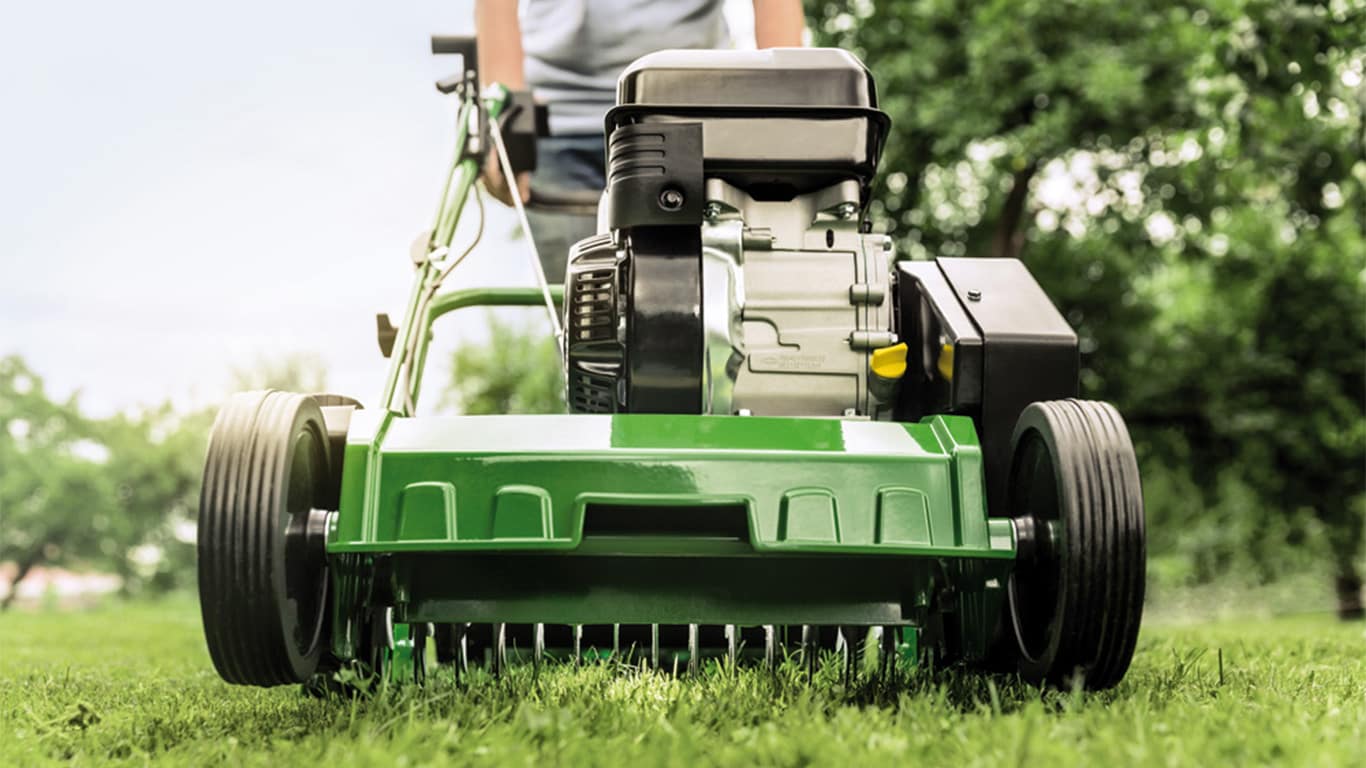 À la fin du printemps et à l'automne, pensez donc à scarifier. Nos scarificateurs permettent de donner un nouveau souffle à votre pelouse, sans effort, en favorisant sa densité et sa santé.