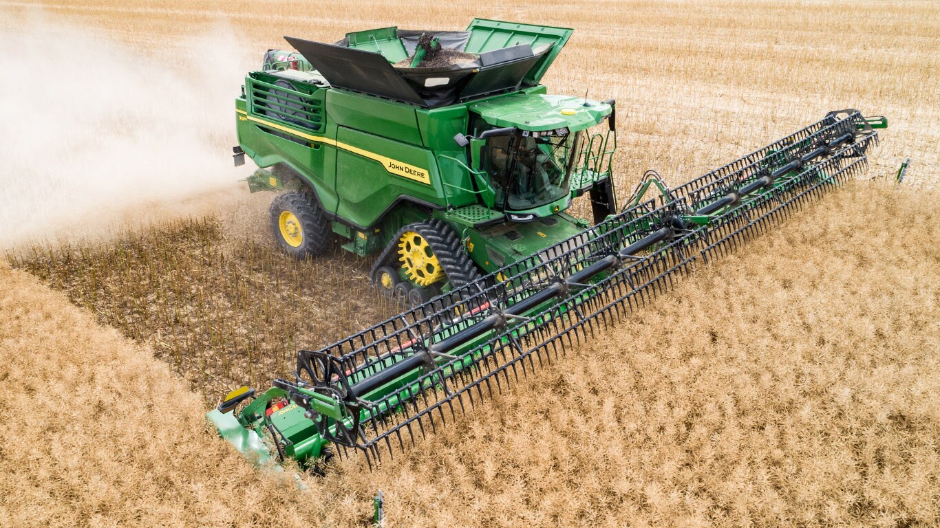 Moissonneusesbatteuses John Deere la technologie agricole efficace