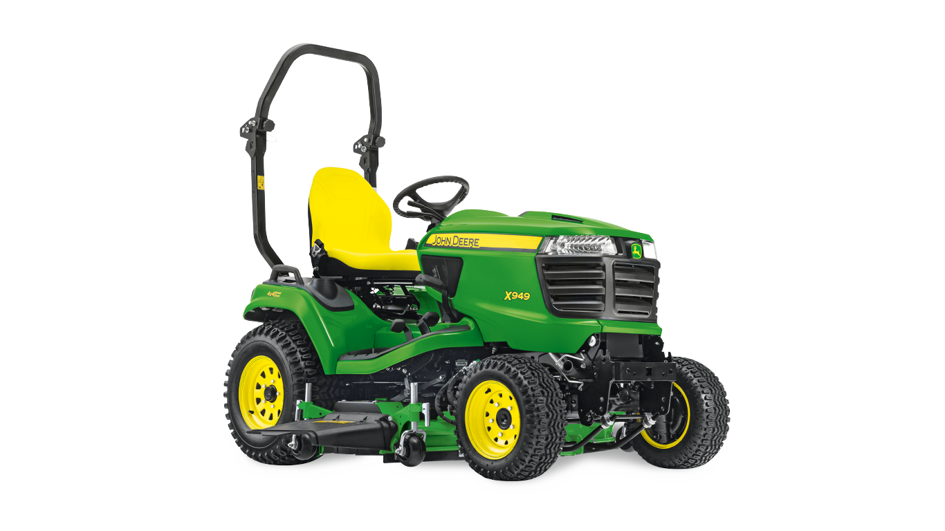 Tracteur-tondeuse John Deere avec remorque : Agripassion